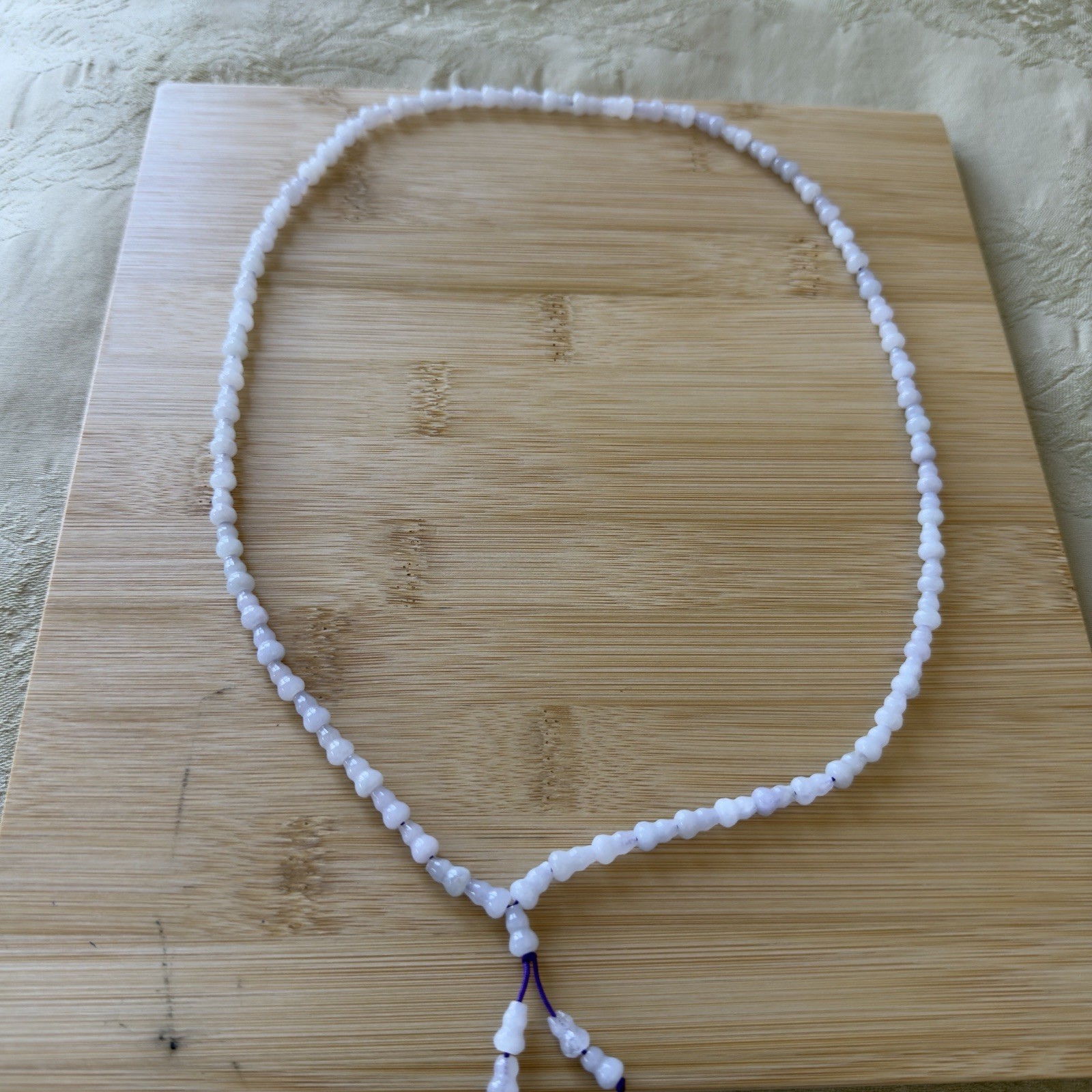 Certified Grade A Burma Jade Hulu Beads Necklace