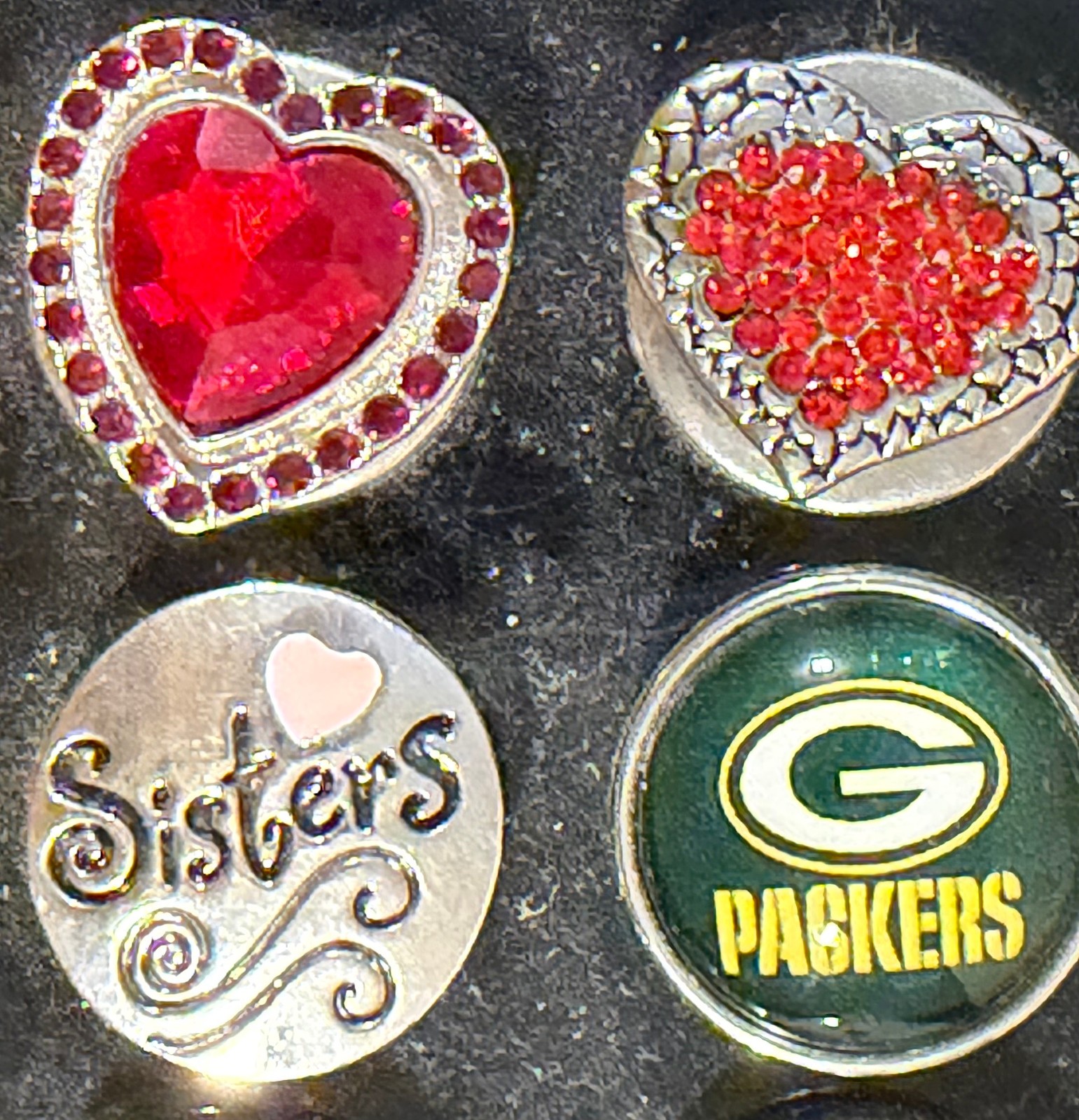 24 18-22mm chunk snap buttons charms jewelry lot
