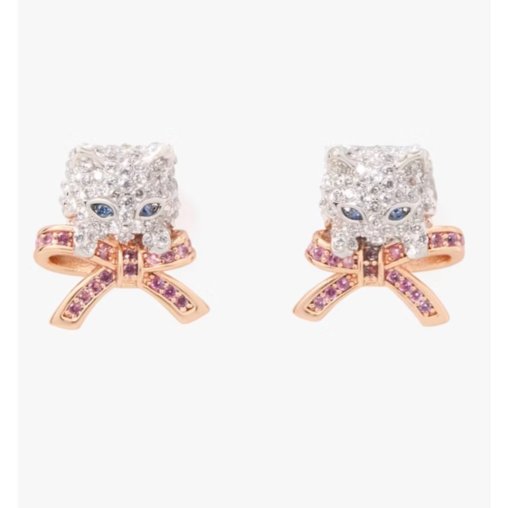 Kate Spade Pawlina Crystal Cat Studs