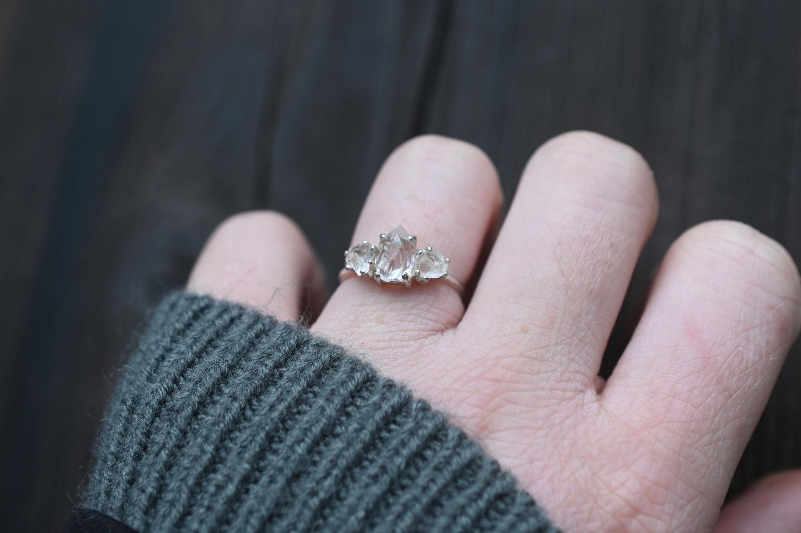 Engagement ring Lake county diamond sterling silver size 3 4 5 6 7 8 9 10 11 12