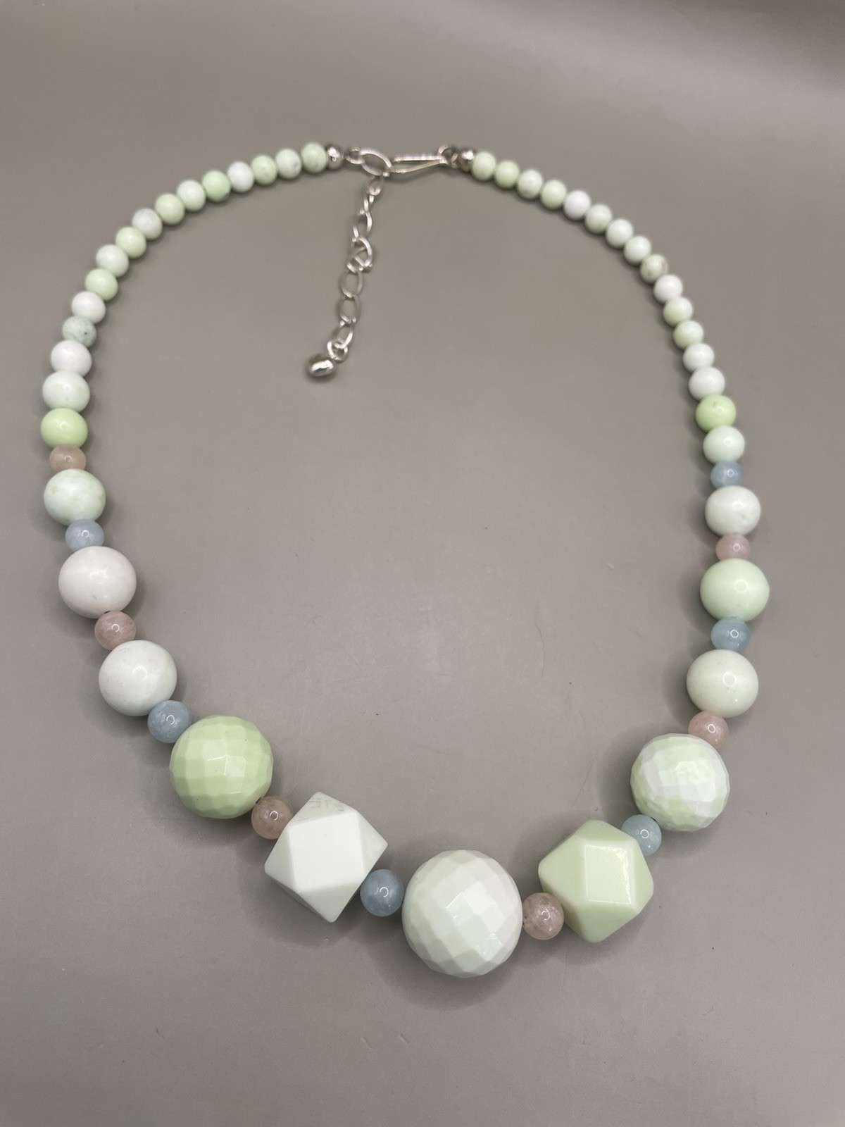Jay King DTR Multi Gem Yellow Meadow Stone Aquamarine Multicolor Beads Necklace