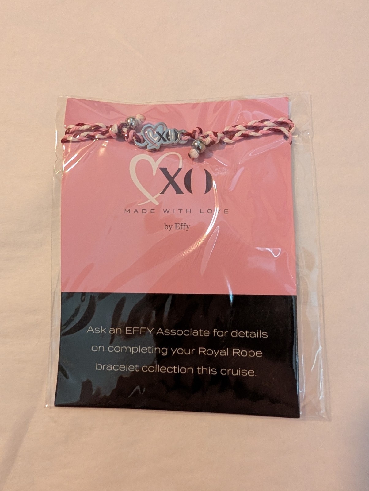Effy Royal Caribbean Royal Heart XO Charm and Bracelet-New