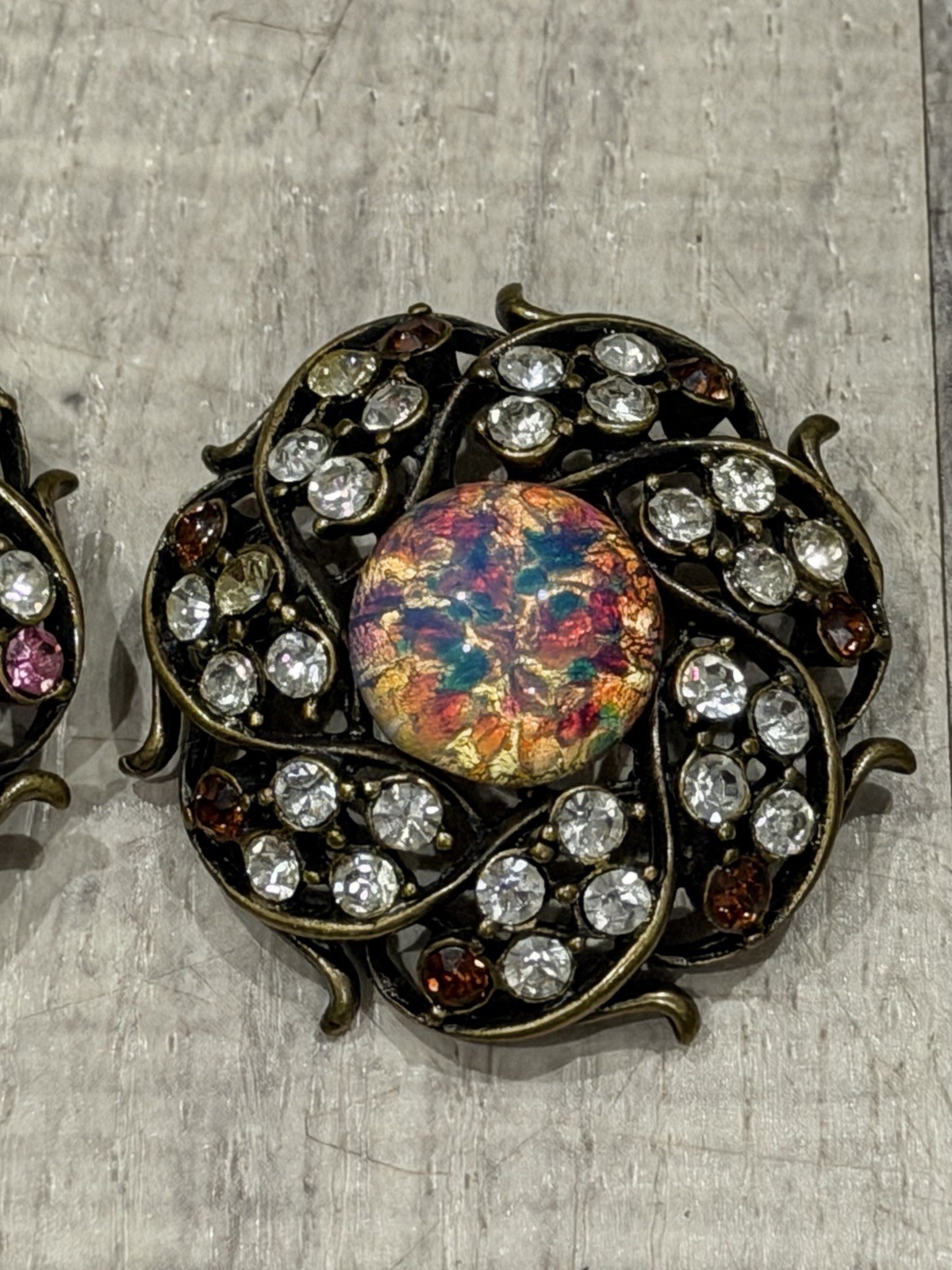 Set Of 3 Unique JAY STRONGWATER BEJEWELED Opal Broaches/Pins-EXCELLENT
