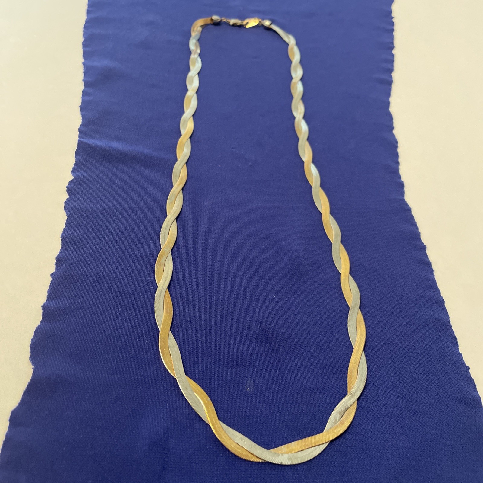 Twisted Herringbone, 18K Gold Filled Herringbone, Double Herringbone Chain Neck