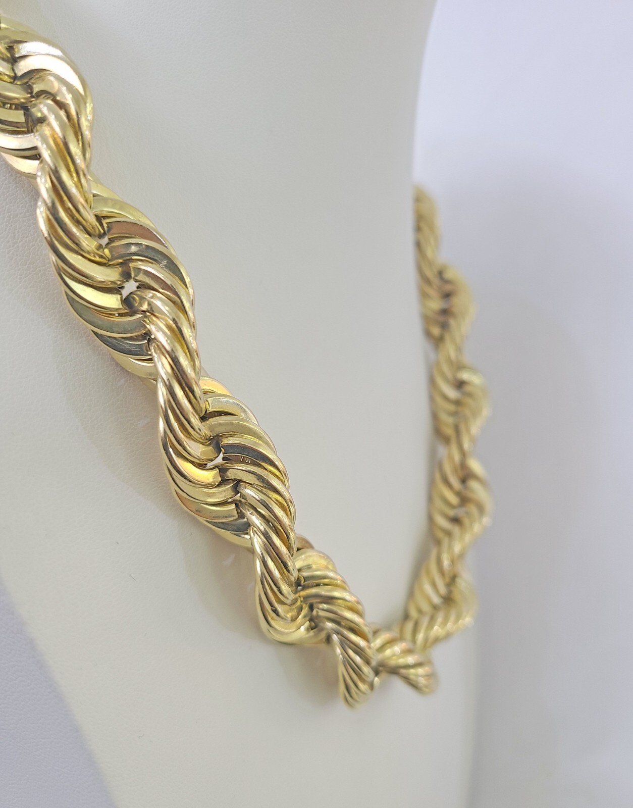 10k REAL Yellow Gold Rope Chain Necklace 16mm 20″ Men’s Thick 10kt