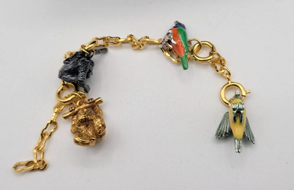JOAN RIVERS CLASSIC COLLECTION ENAMEL EGG CHARMS W/ EXTENDERS NOAH’S ARK MONKEY