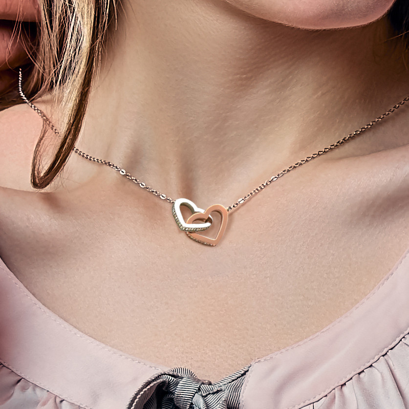 To My Bonus Mom linked hearts Necklace Meaningful Gift For birthday Mother’s Day