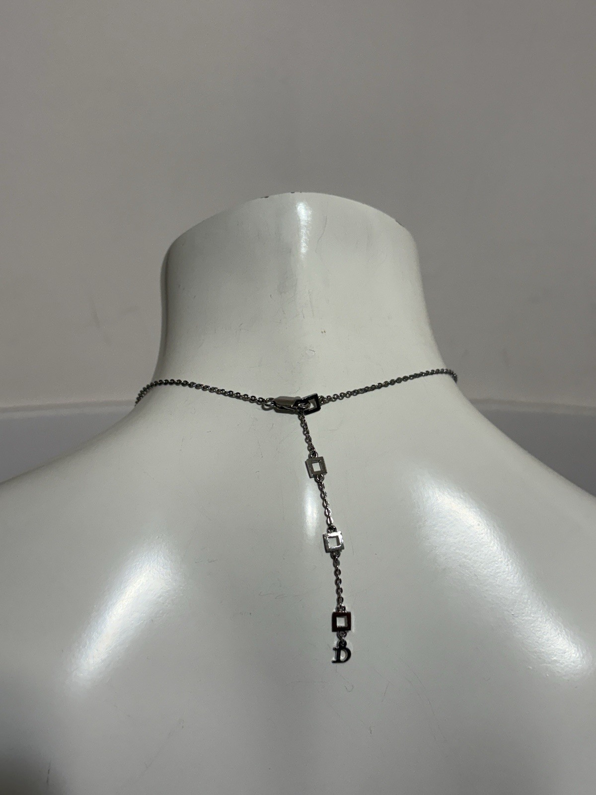 Vtg Christian Dior By John Galliano Silver Heart Necklace