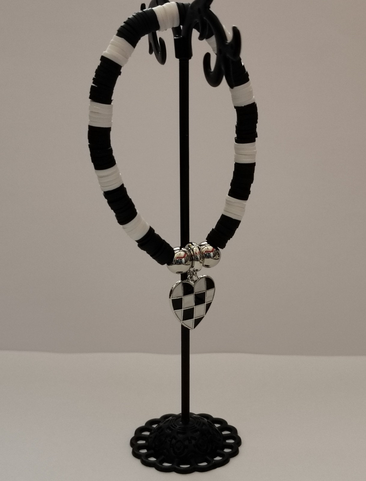 Black and White Checkered Flag Bracelet,Car Racing Bracelet, Checkered Flag