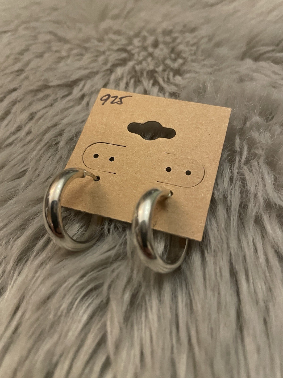 925 Silver Hoop Earring Silver Snap-post closure