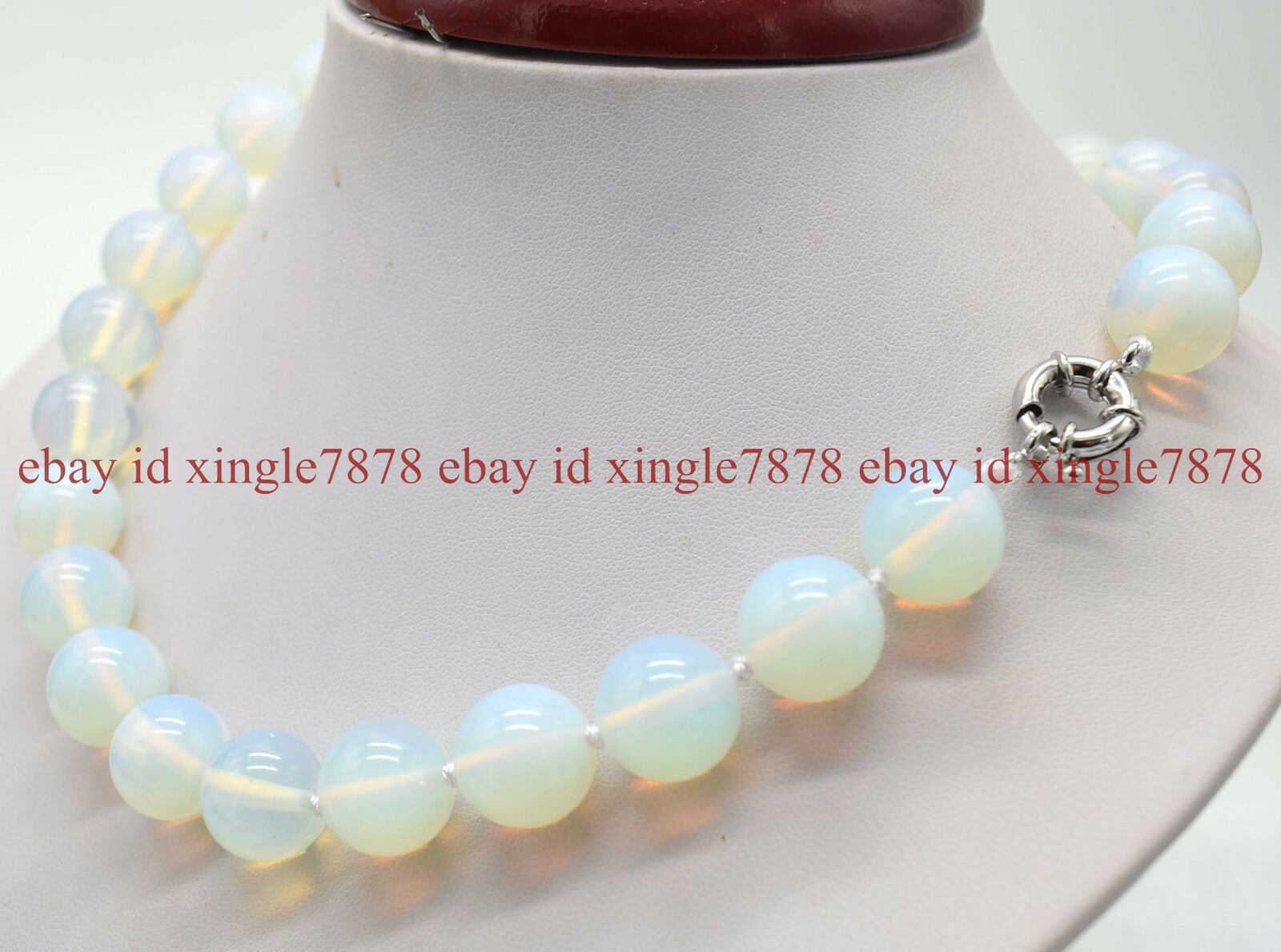 6/8/10/12/14mm Natural White Sri Lanka Moonstone Round Gems Beads Necklace 20″