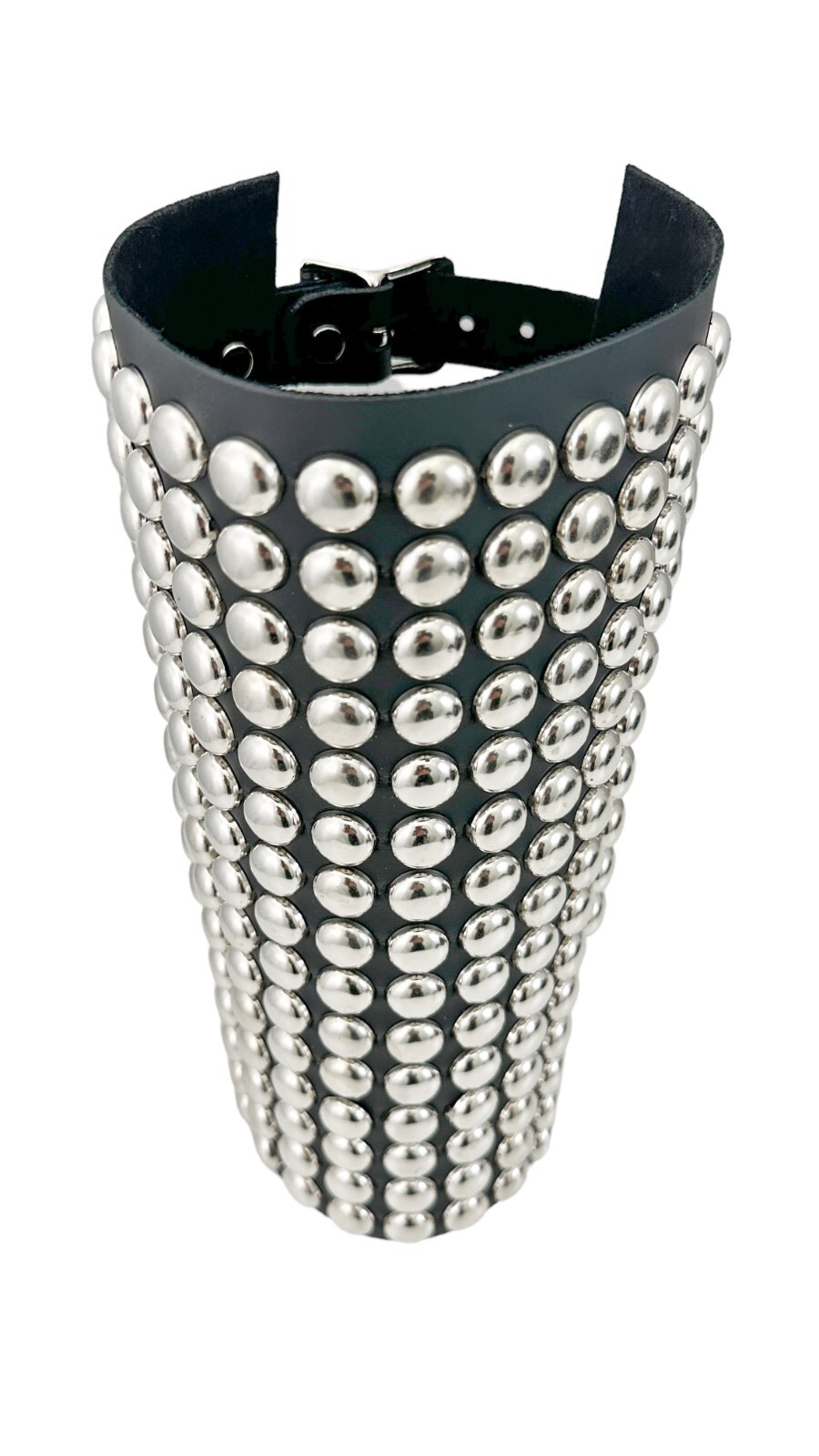14 Row Round Studded Gauntlet Bracer Genuine Leather Heavy Metal By Funkplus