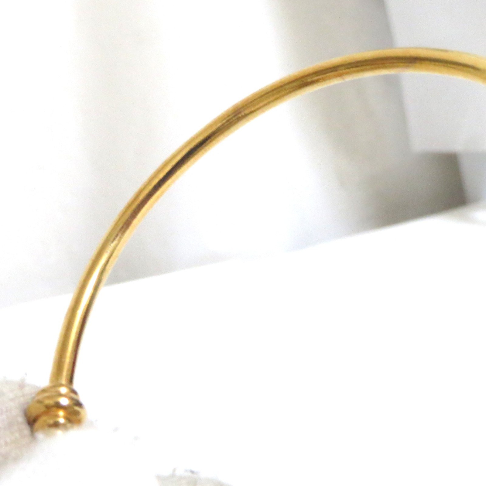 Auth Rare Salvatore Ferragamo Dolphin Bangle Bracelet Goldtone Metal 19.5cm/7.67