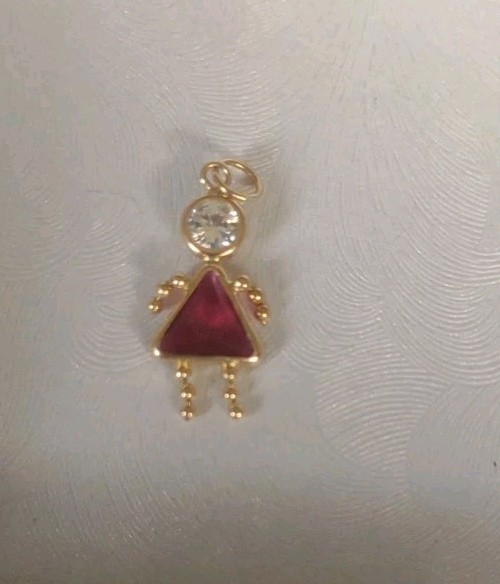 Charm Baby Charms 14K Gold Girl Birthstone I Believe Is January