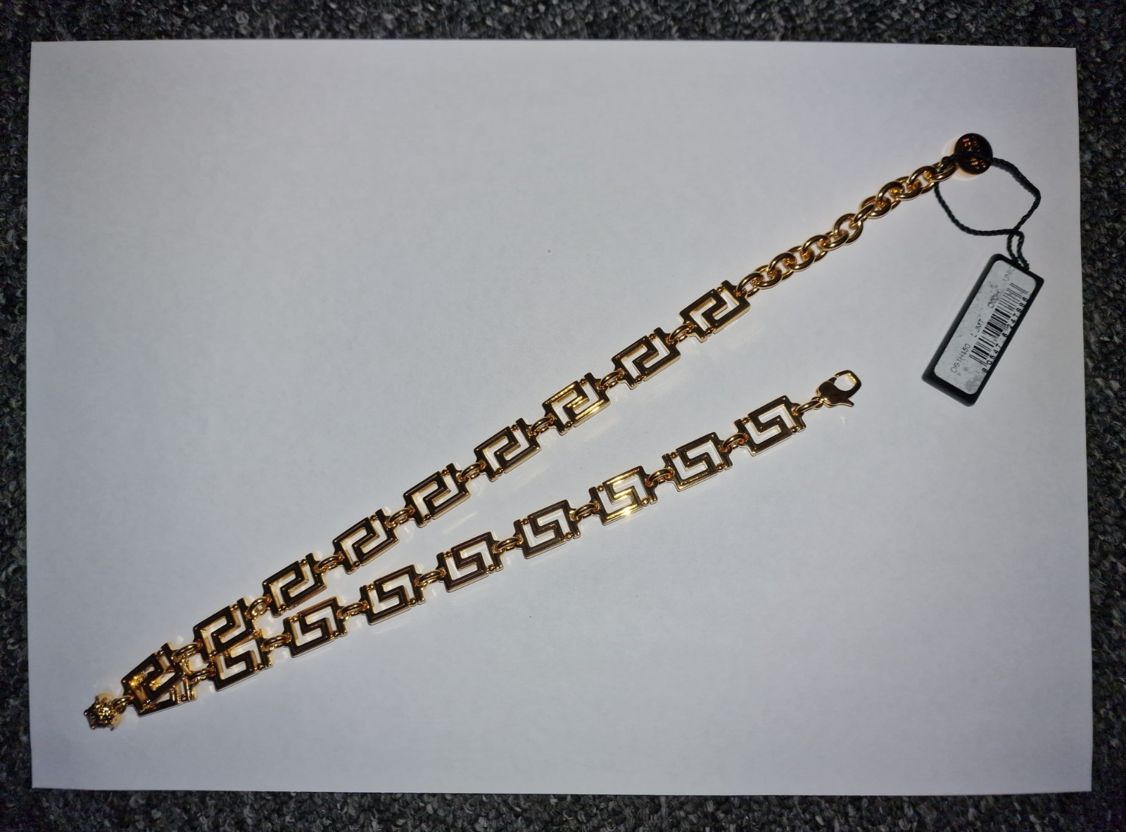 Versace Gold Greca Link Chain Necklace (Length: 51cm) RRP: £550