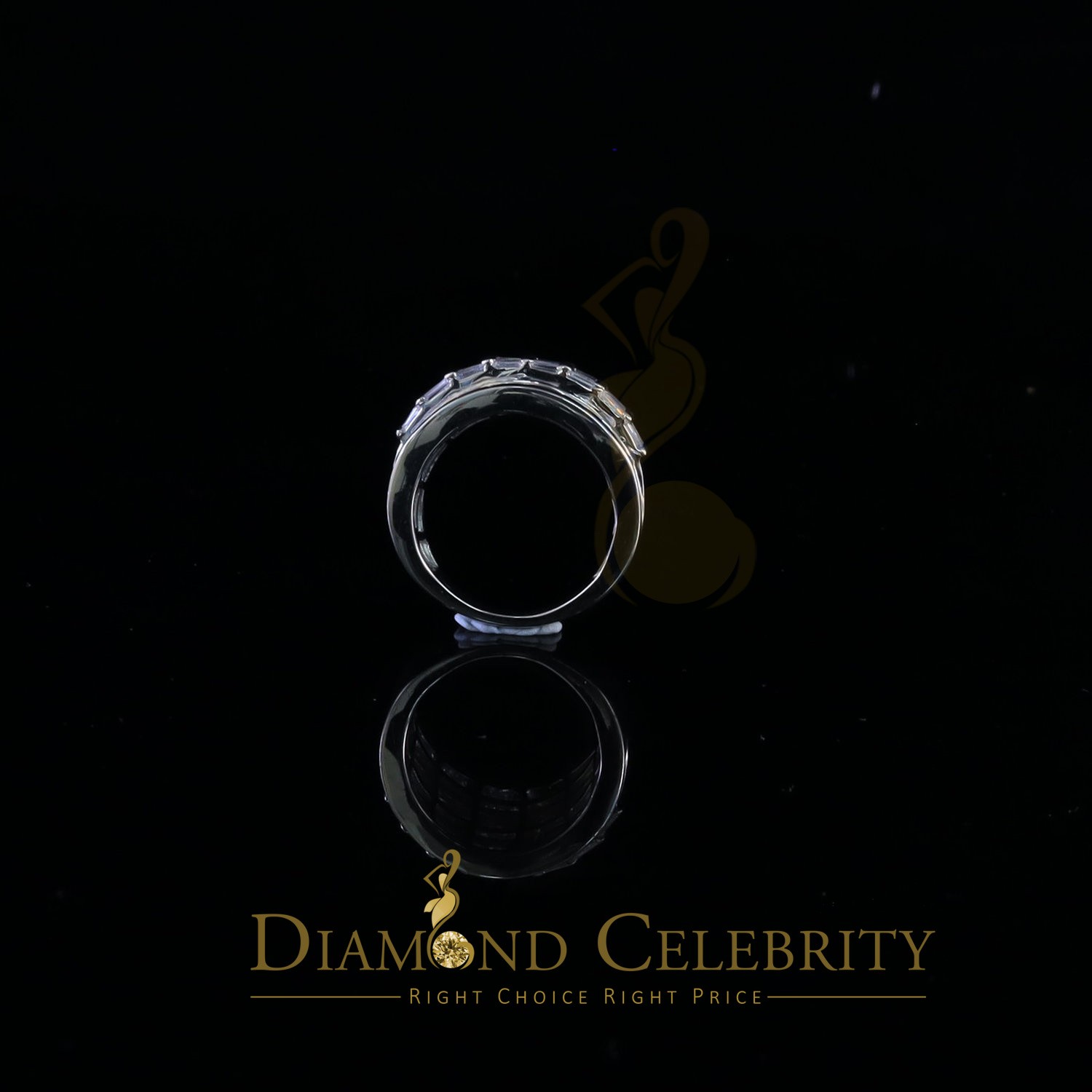 925 Sterling Silver White 5.80ct Cubic Zirconia Bugget Women’sMen’s Ring Size 8
