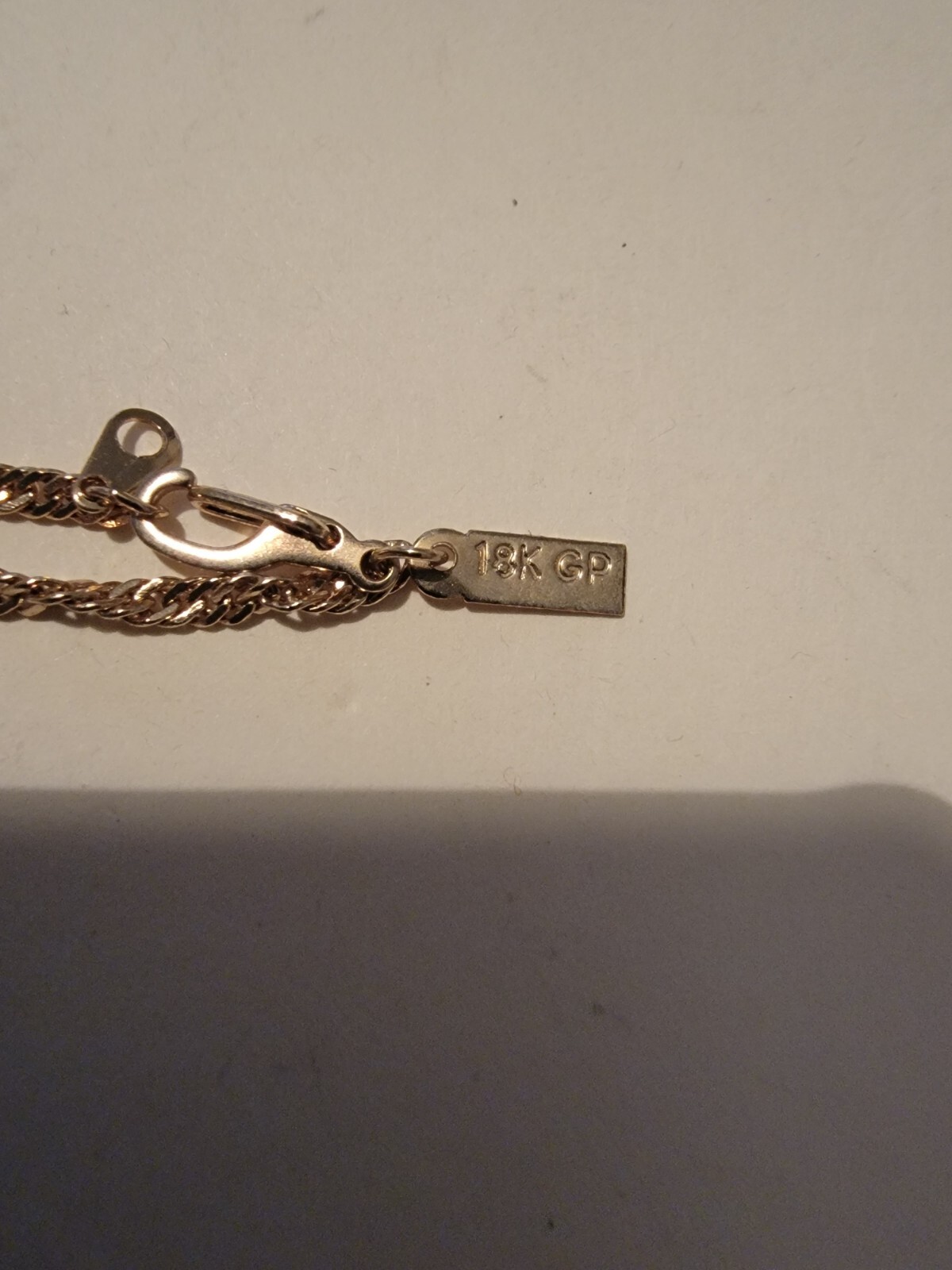 18k GP Stamped Gold Plated Chain Cuff Bracelet Tennis