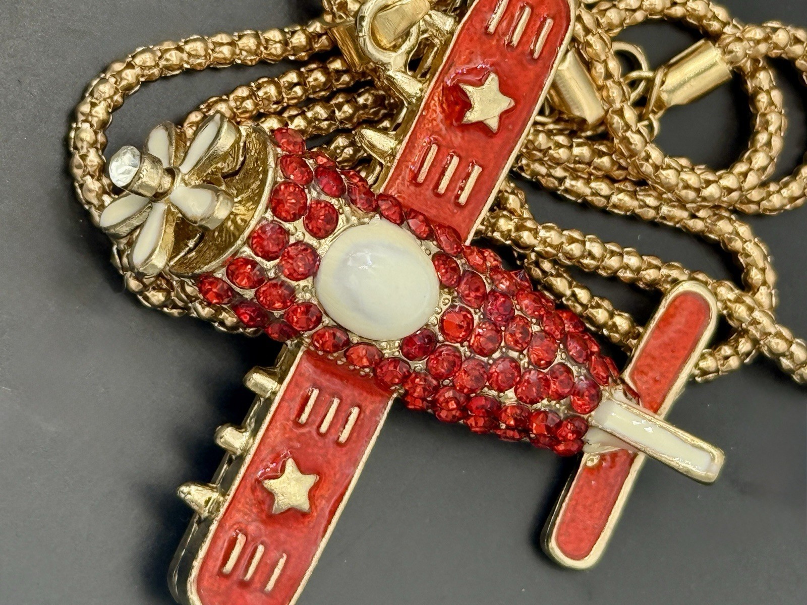 NWT Betsey Johnson Pave Crystal Airplane Necklace! Your Choice $14! BRAND NEW