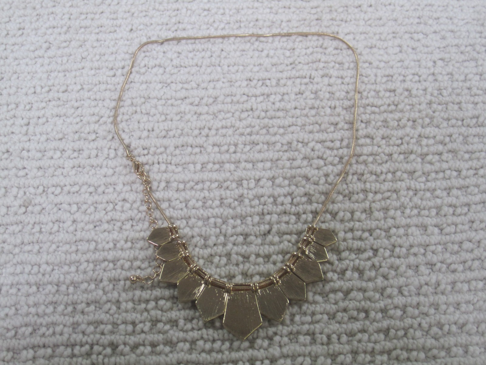 Designer Inspired Gold Plated Womens Necklace Statement Vintage Style 7″