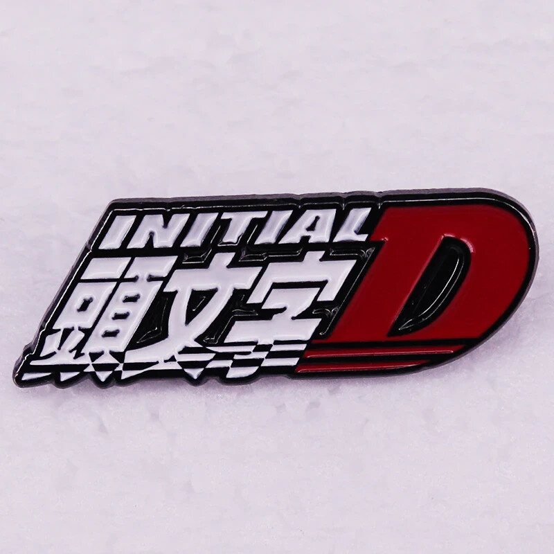 Initial D Street Racing Anime Manga Logo Enamel Metal Pin