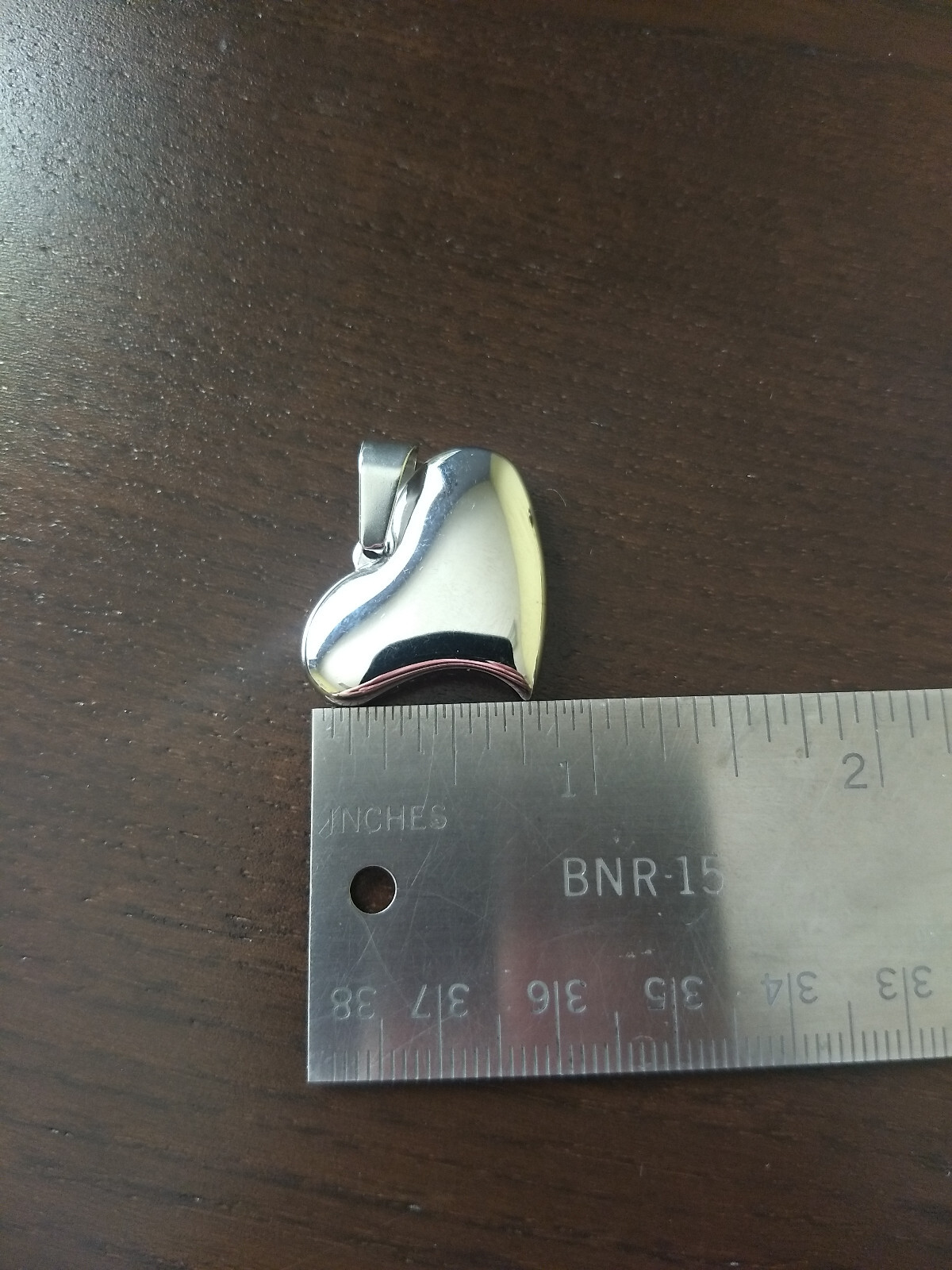 Heart Pendant Marked Stainless Steel China Chisel Classic Modern Love Gift