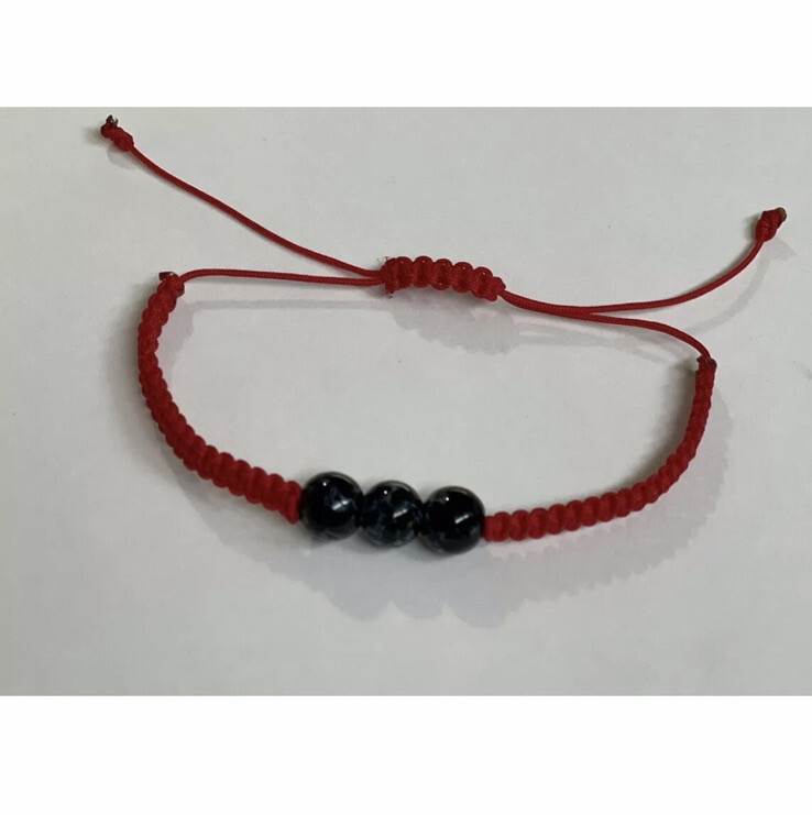 Pulsera Roja de Obsidia Negra para la proteccion general de la vida