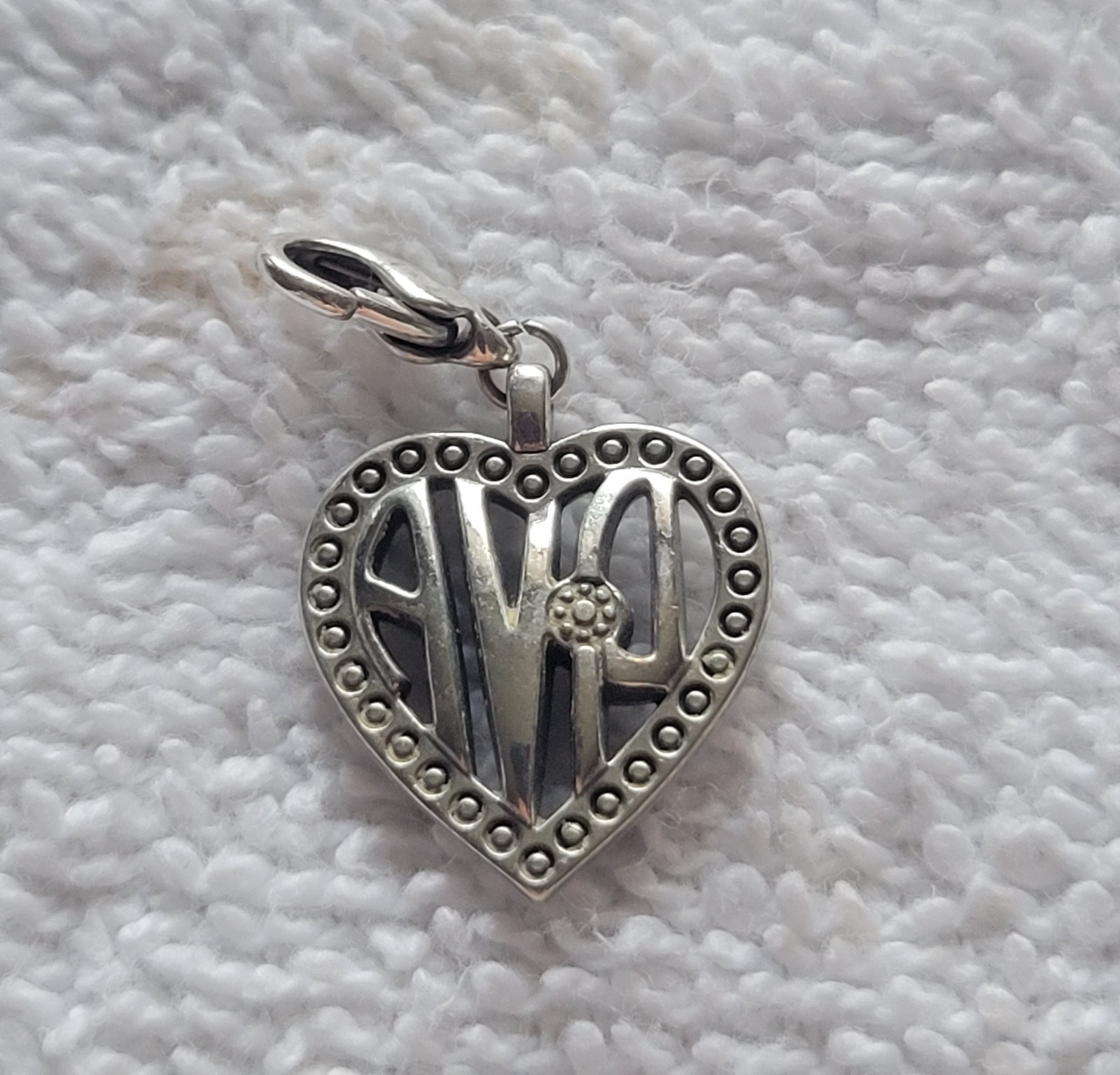 Brighton Diva Heart Snap/Clip Dangle Charm NWOT Retired