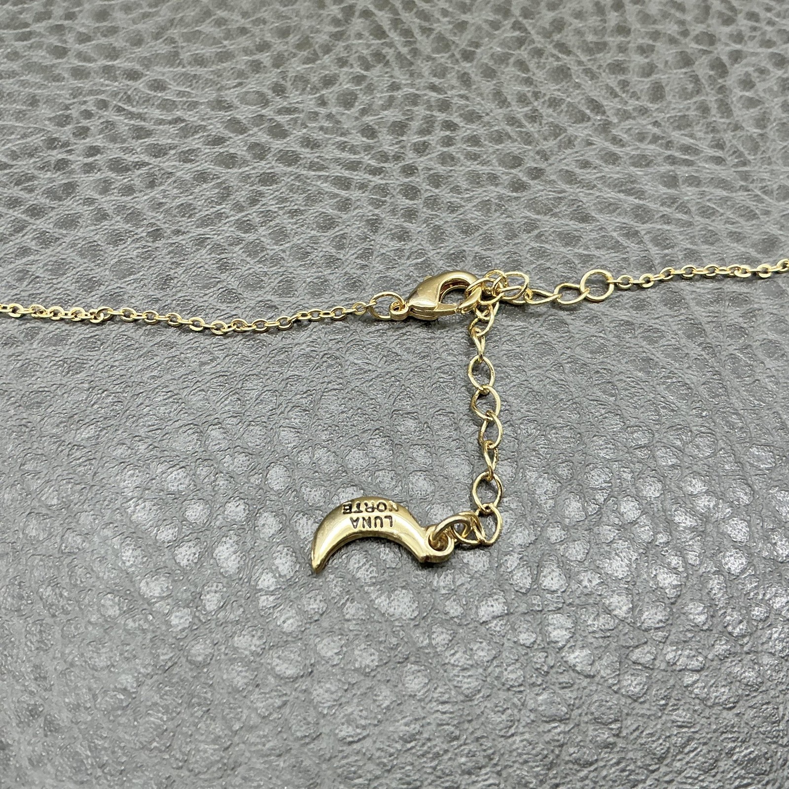 Luna Norte Necklace Gold Tone Drusy Quartz Teardrop Pendant 16 In Womens