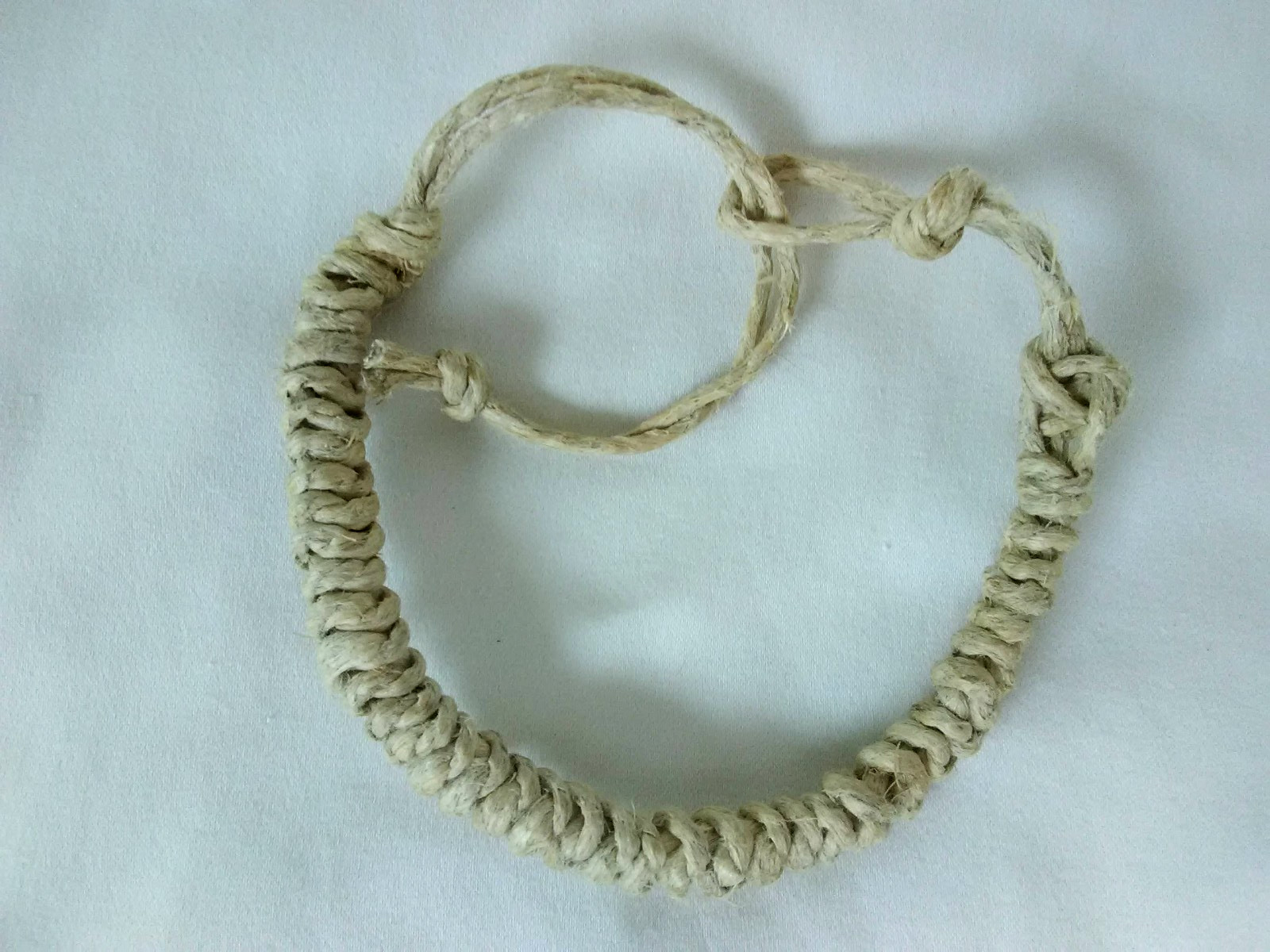 Anklet Natural Macrame Braided Hemp Adj Unisex 9-14″ Boho Chic US Seller New