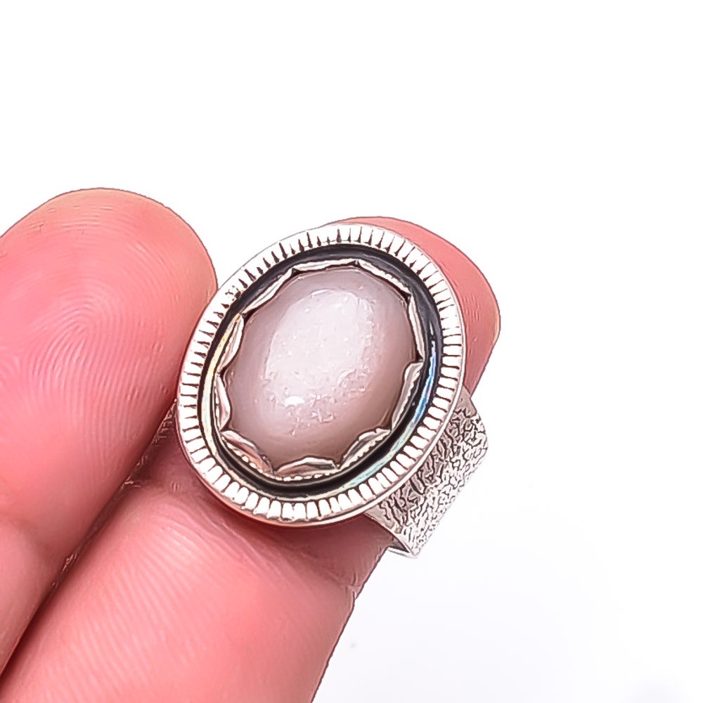 Moonstone -Sri Lanka Oxidised 925 Sterling Silver Ring s.7 R51, Christmas Gift