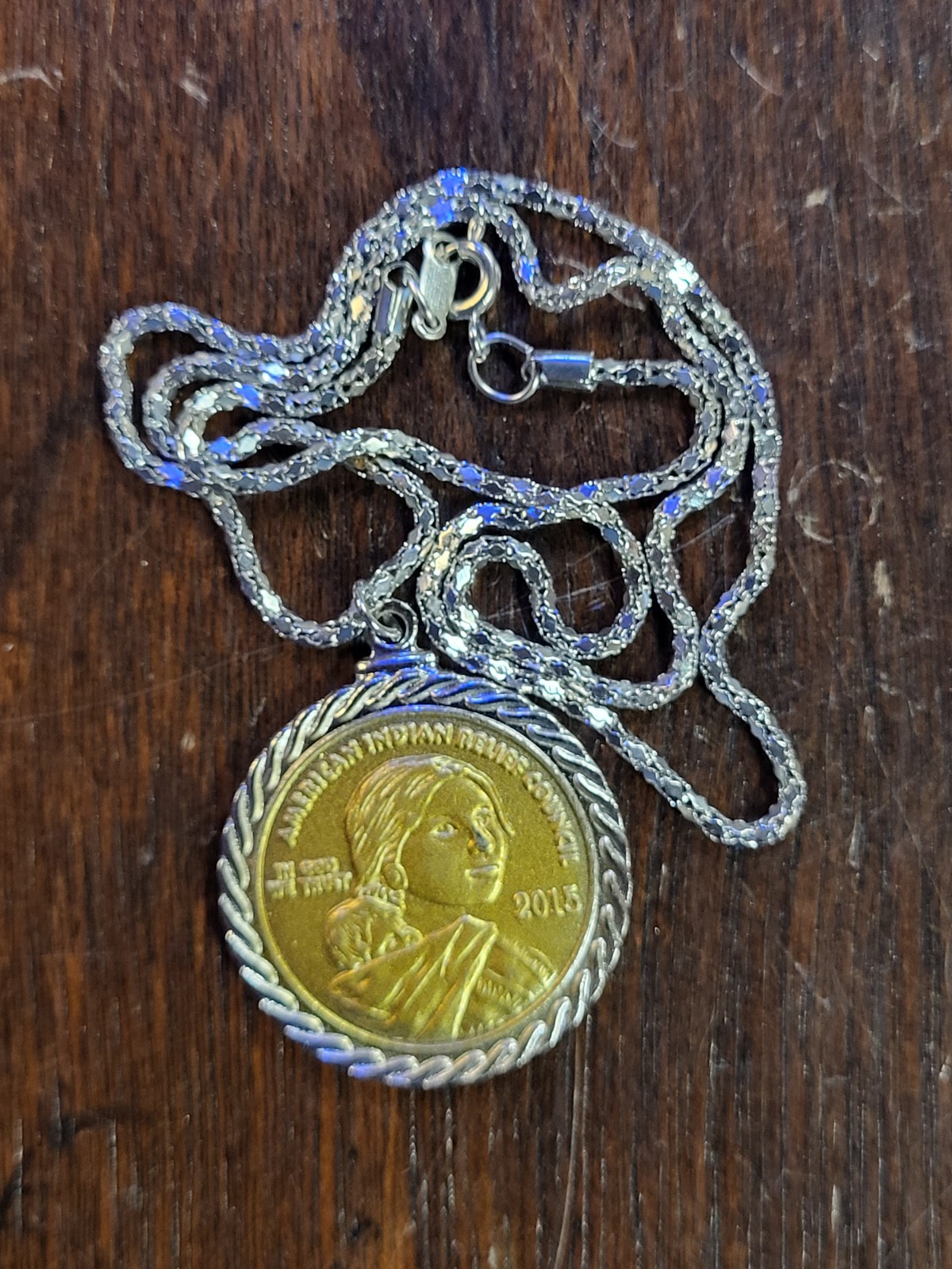 Sacagawea Necklace. MOHAWK IRON WORKERS. American Indian Relief Council. 2015