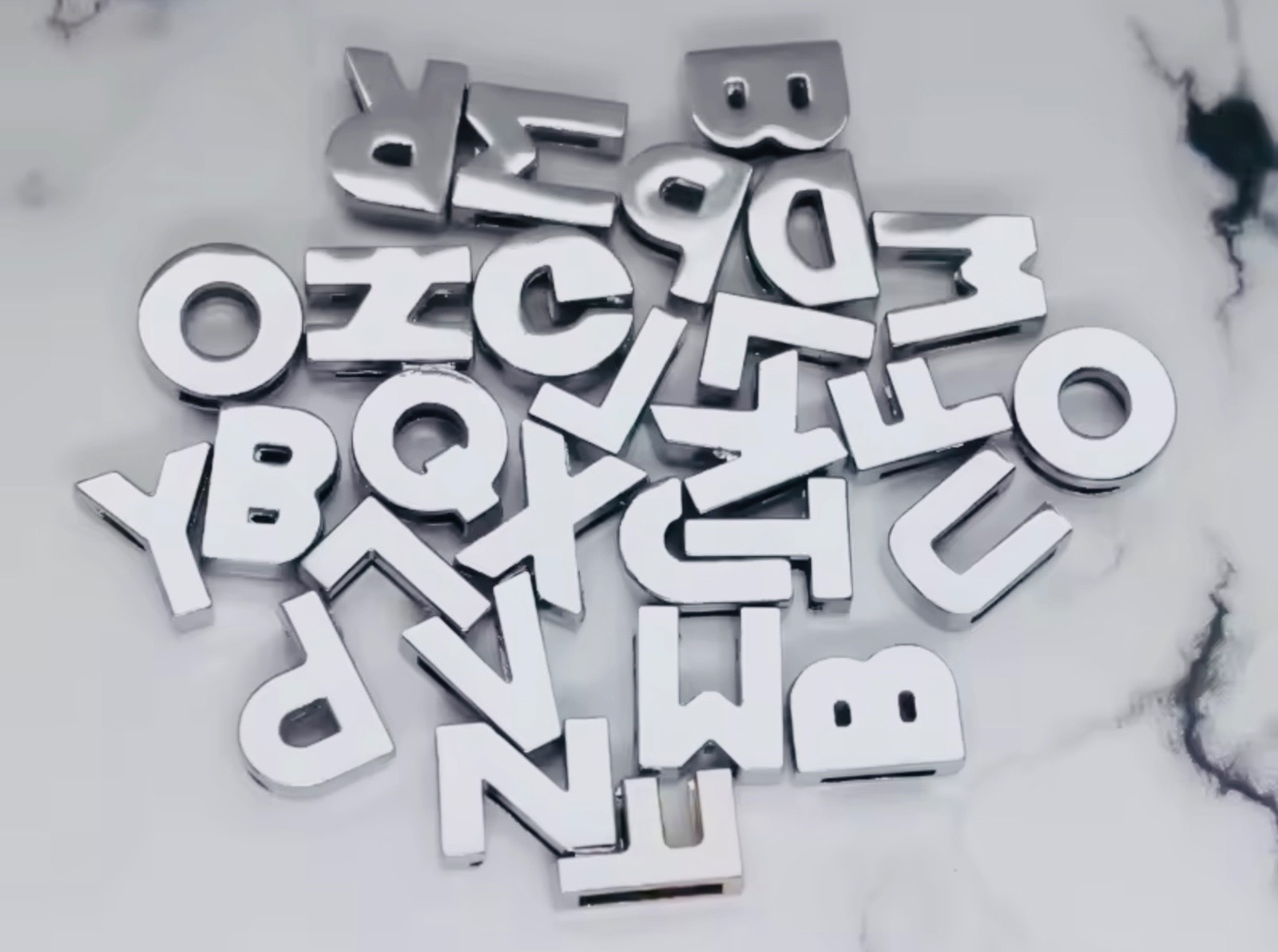 Chrome Letters Slide 10mm int dia A-Z DIY Charms Name custom alphabet