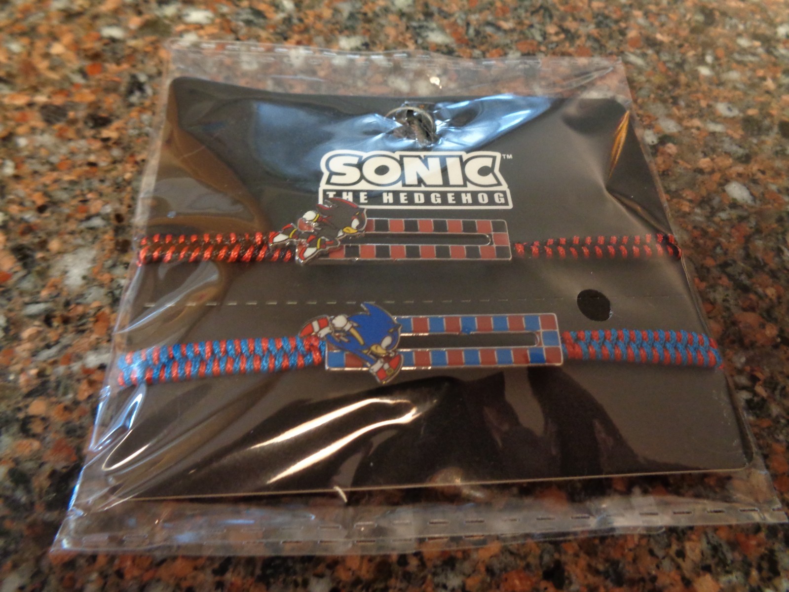Sonic the Hedgehog and Shadow Sliding Cord Bracelet Set 2 Bestie Exclusive New