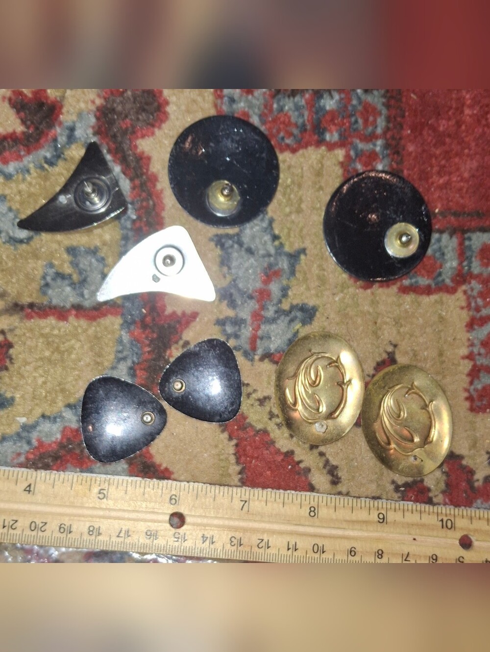 4 Pairs Bundle Post Pierced 80s Statement Earrings