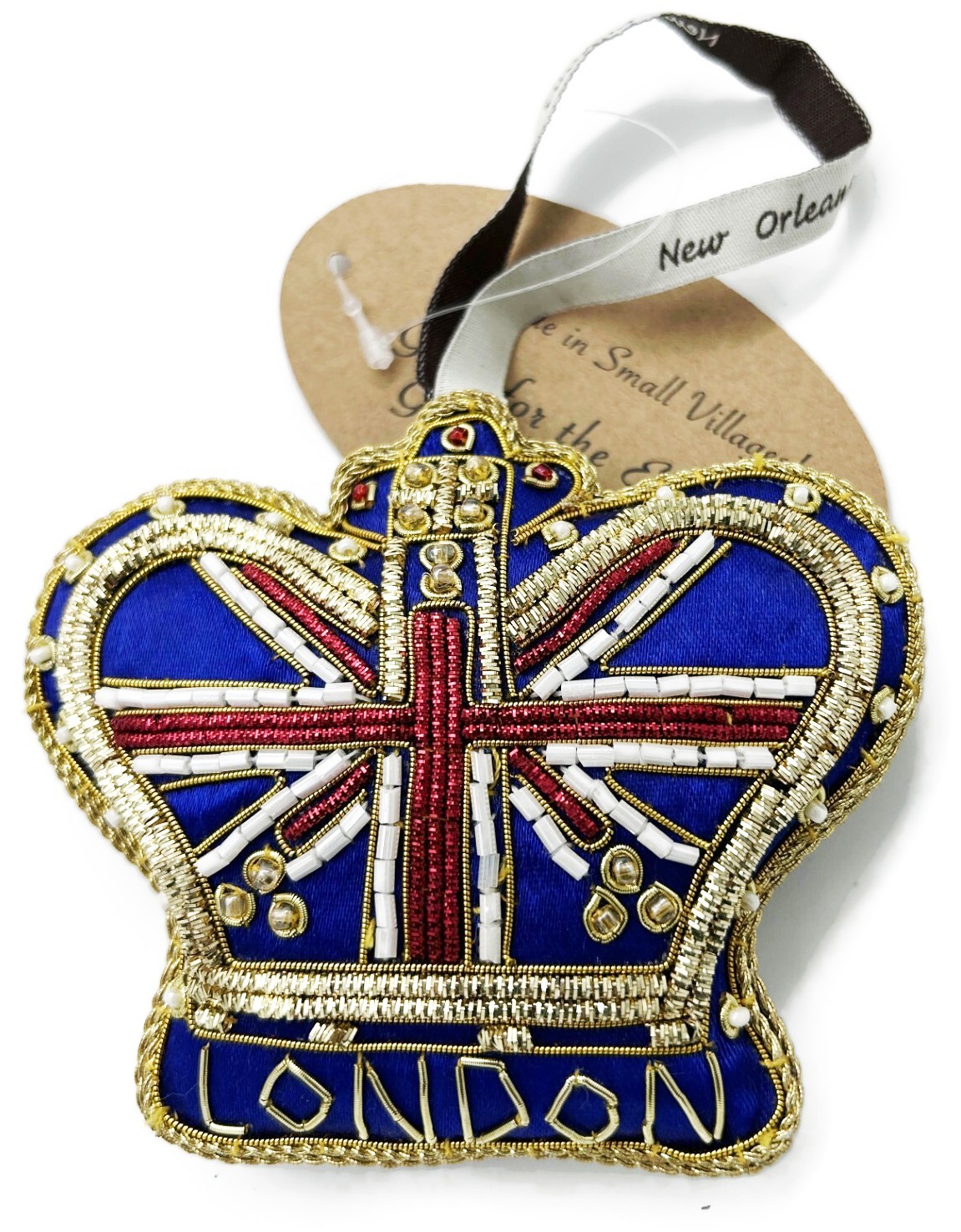 London Fabric Ornament United Kingdom Cajun Creole Louisiana Royal Crown