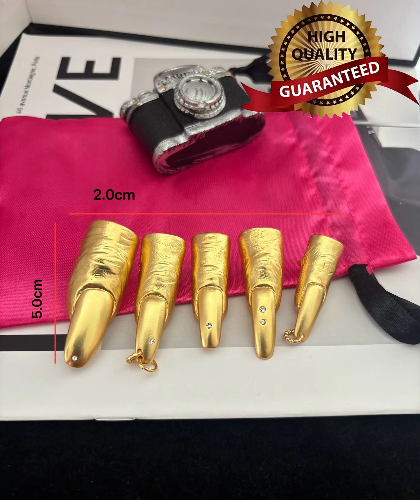 High Quality Rhinestone 18K Gold a set 5PCS Ring Lover Gift