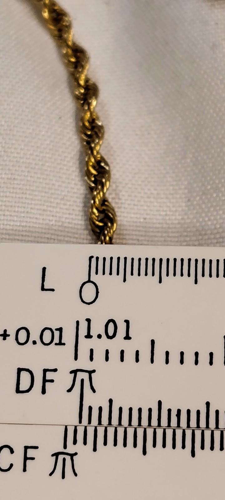 14k Yellow Gold Rope Chain Necklace, Lobster Clasp, No Stone, Metal, Gold Color