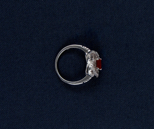 Fantastic Simulated Sapphire & Red Ruby 2.10 CT 935 Silver Wedding Unique Ring