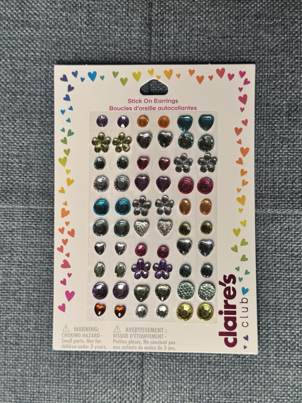 Claire’s Stick On Earrings Set Of 3 Sticker