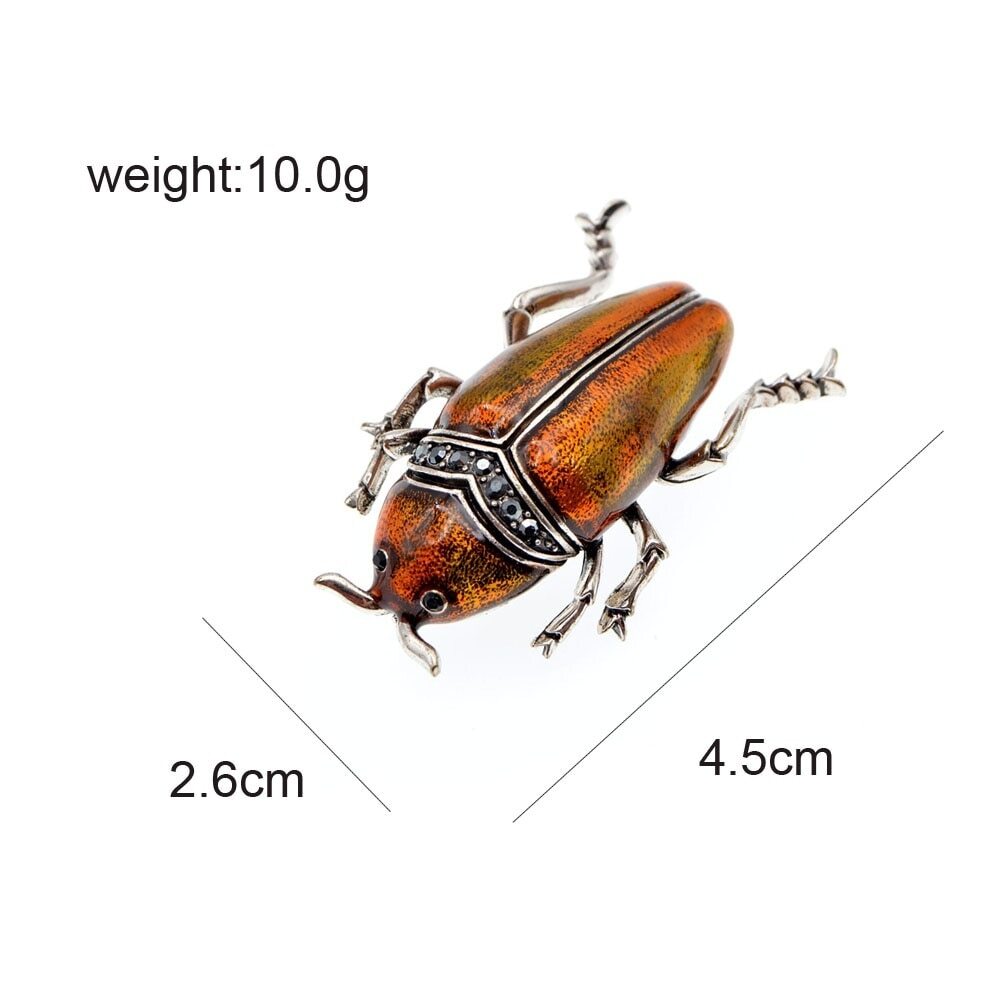 Fun Beetle Brooches Insect Pin Bug Brooch Women Men Jewelry Badges Fashion Gift