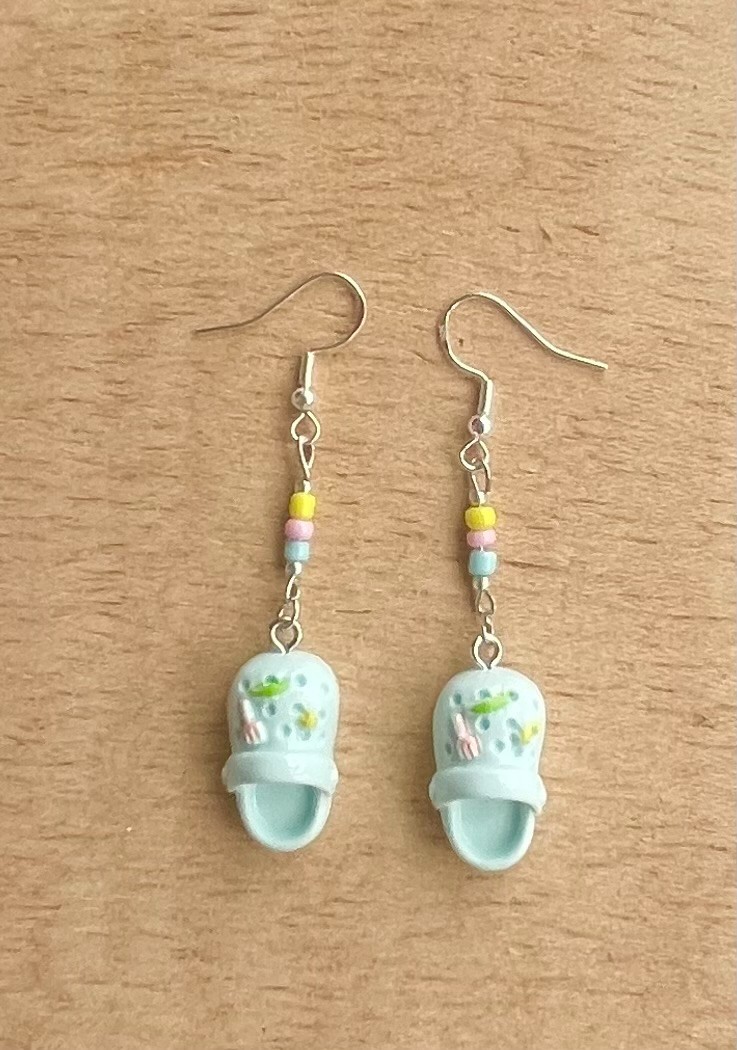 CROCS Handmade Dangle Earrings Sterling Silver Girls Christmas READ DESCRIPTION