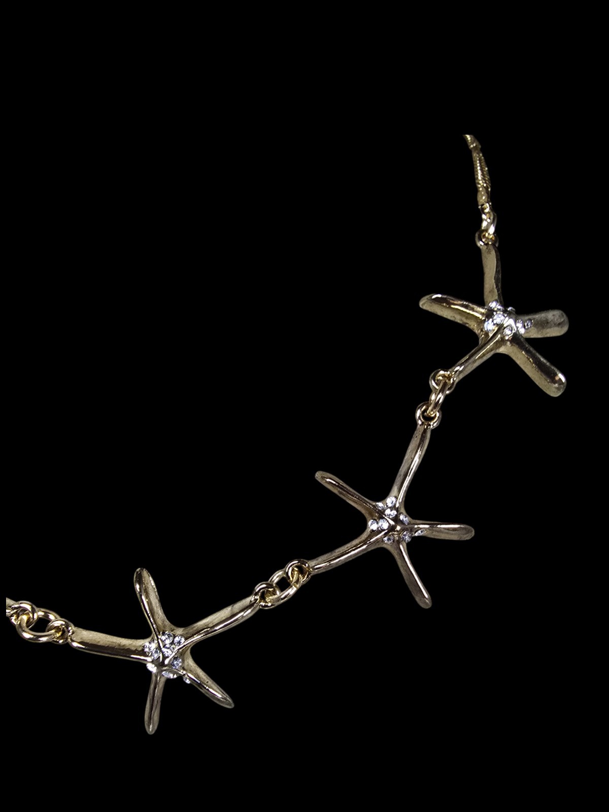 Tommy Bahama Captiva Seastars Gold Plated Crystal Necklace NWT