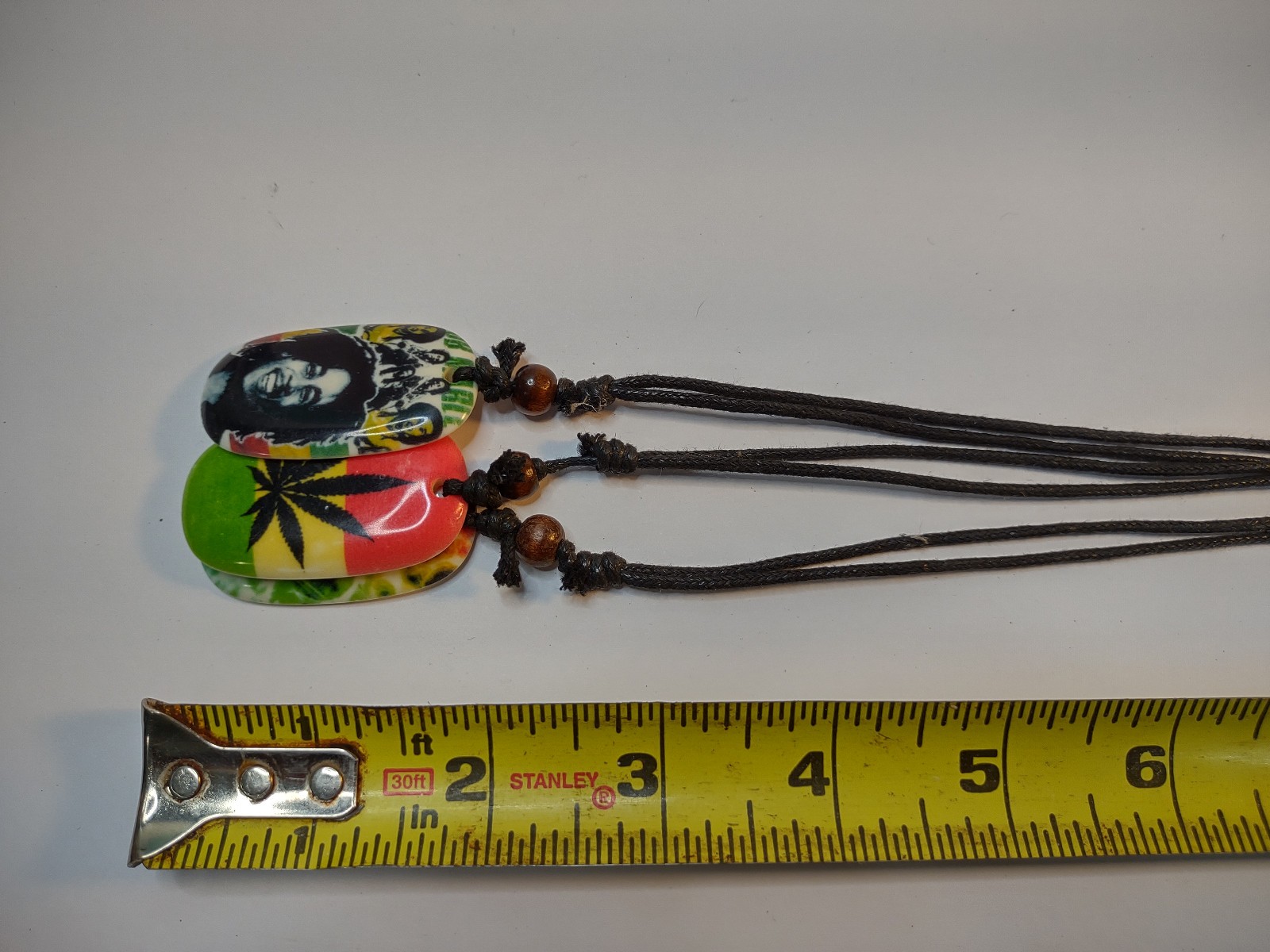 BOB MARLEY Necklaces Lot of 3 Cannabis Rasta Marijuana Weed Leaf