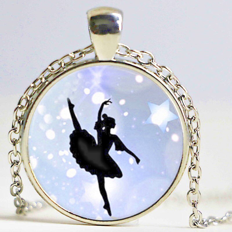 DANCE BALLET Pendant On 20″ 925 Sterling Silver Necklace Men Women Gold Gift