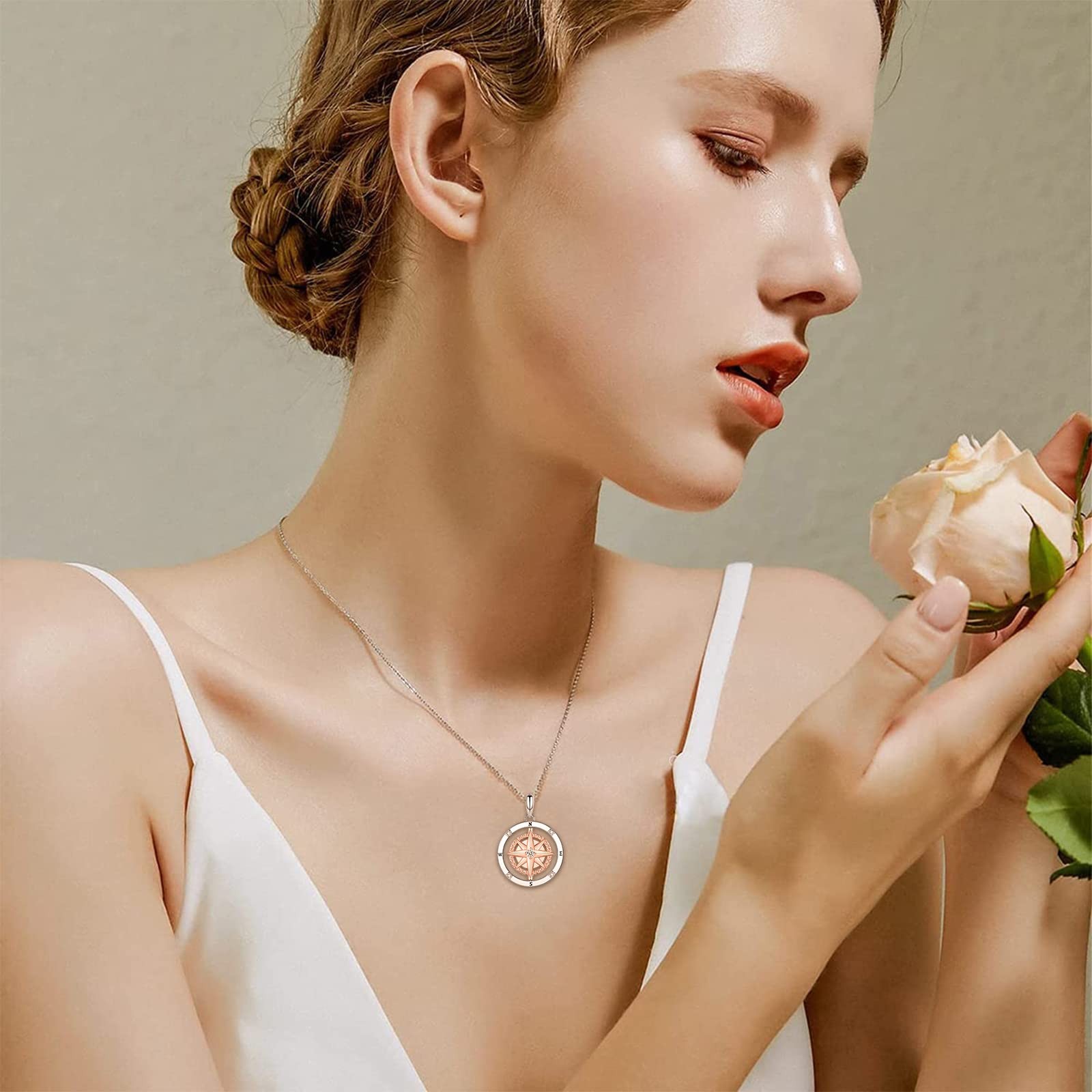 Graduation Gifts for Her 2025 Inspirational Spin Compass Pandant Necklace for…