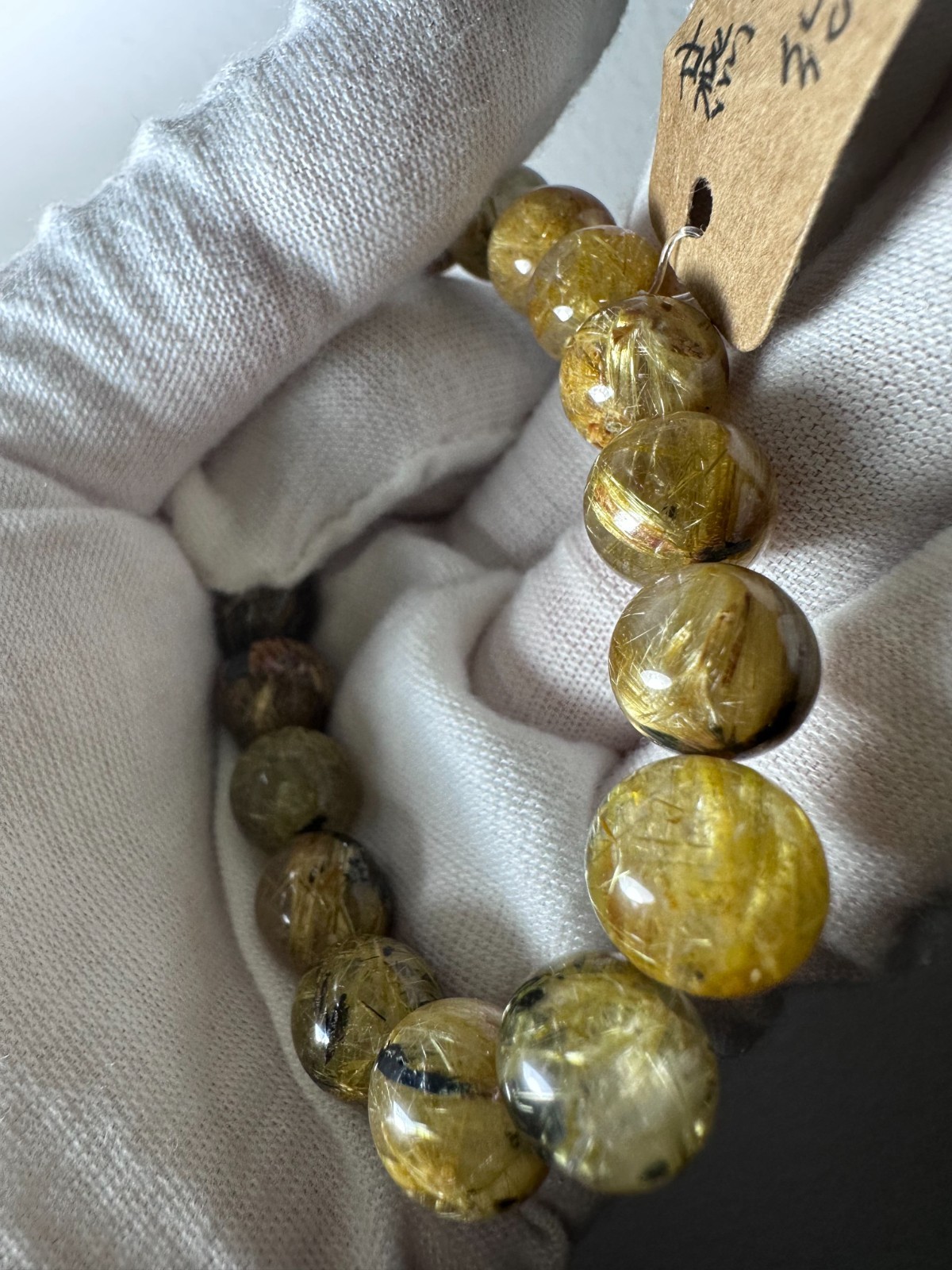 Premium Natural Golden Swallowtail Rutilated Quartz Bracelet 10mm