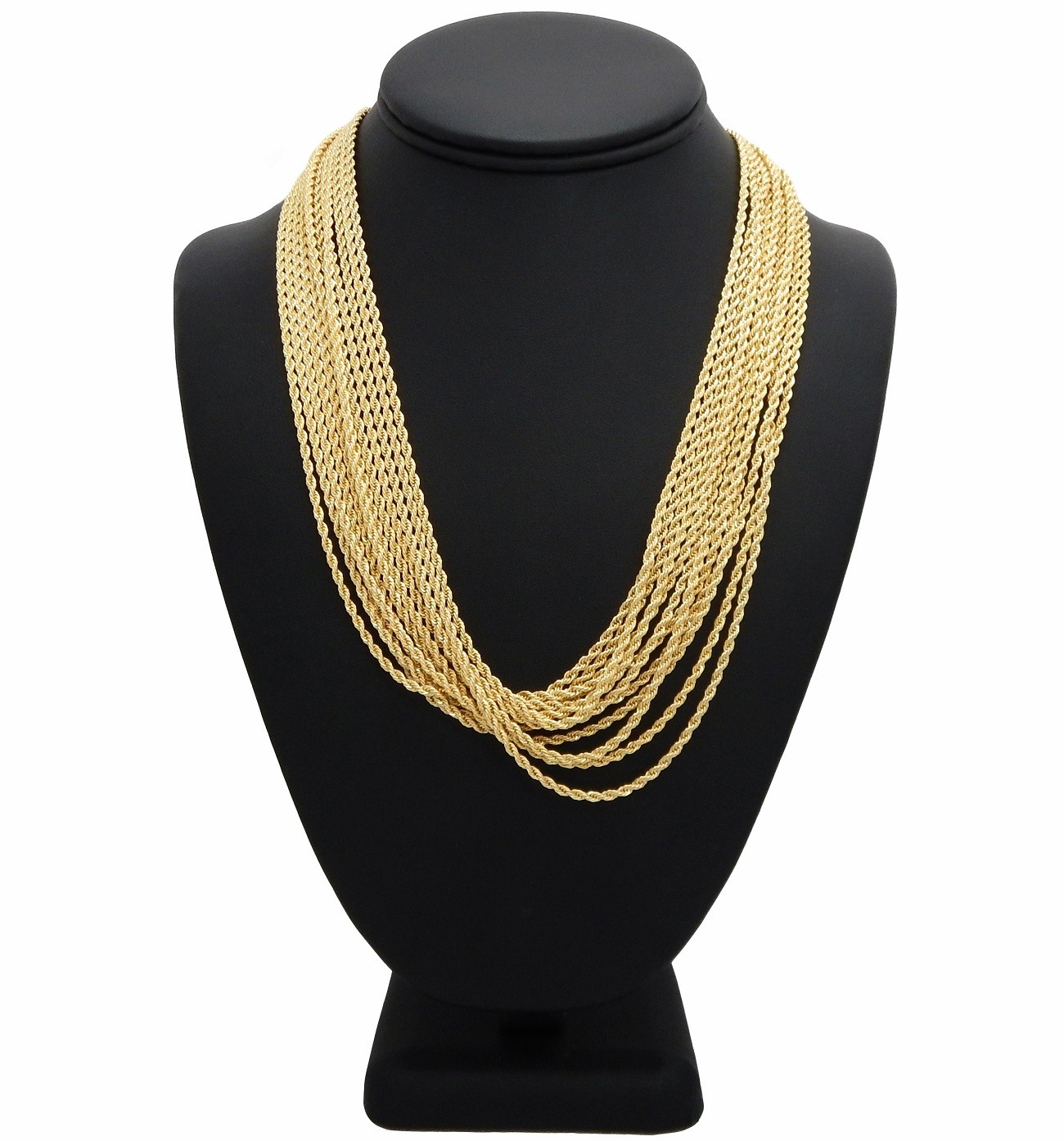 12 Piece Rope Chain Necklace 2.5mm 8″ 16″ 18″ 20″ 22″ 24″ 26″ 30″ Wholesale lot