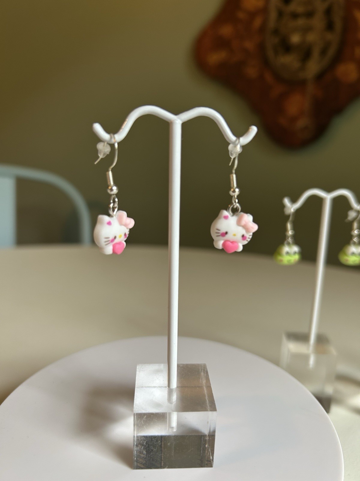 Handmade Sanrio Charm Drop Hook Earrings set of 4