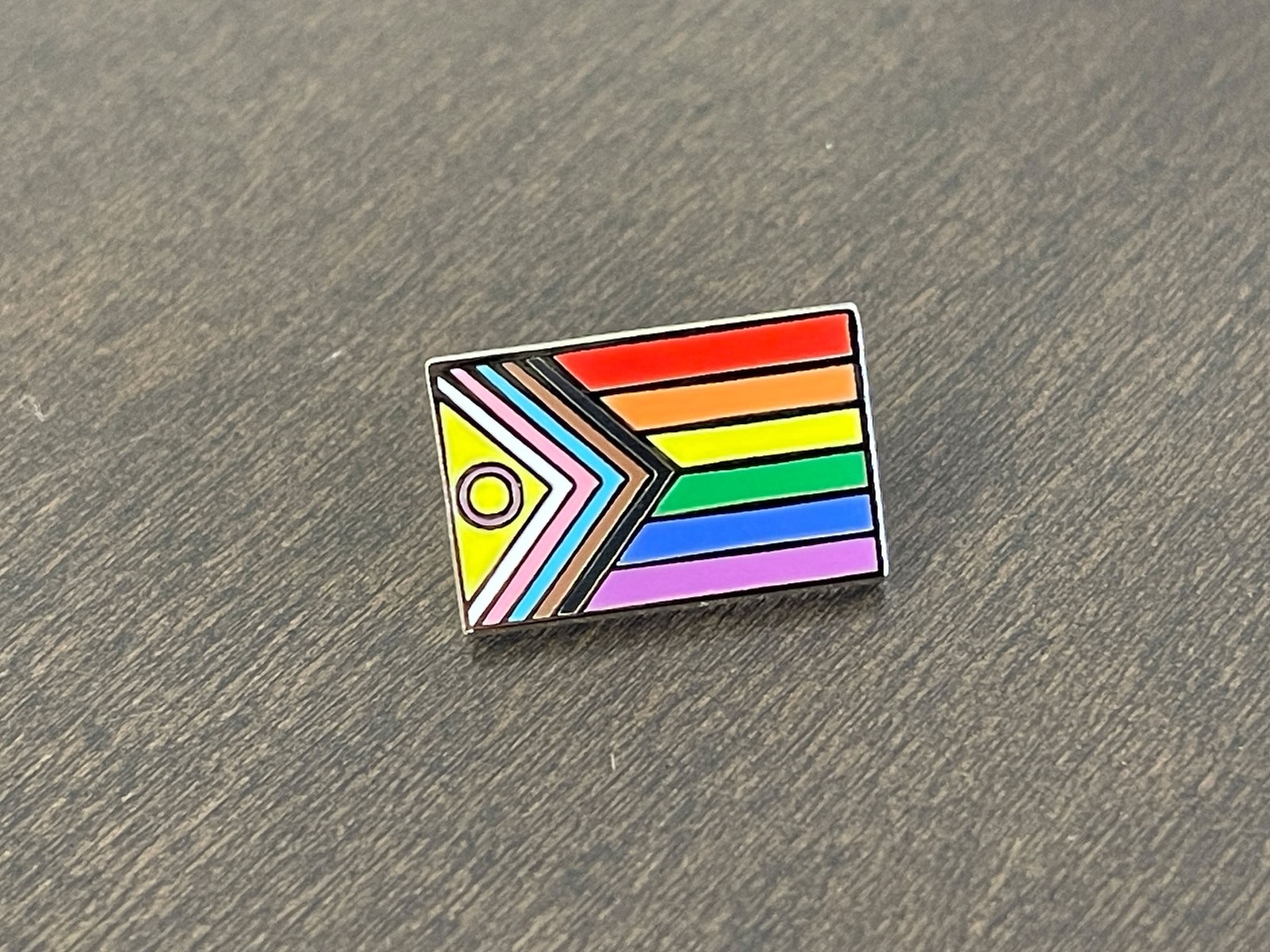 Small Progress Pride Flag Enamel Pin – LGBTQIA+ Ally Accessory (0.75″)