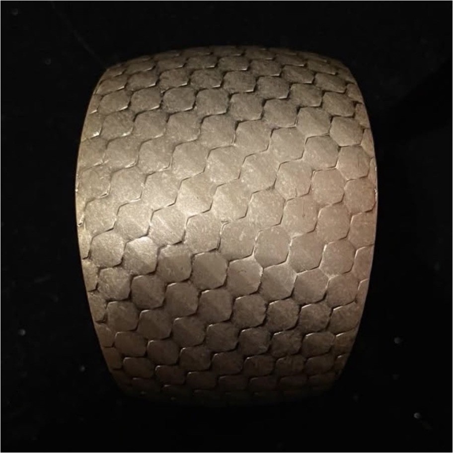 Lia Sophia Illusion Cuff Gold Tone Wide Textured Hammered Metal Cuff Bracelet